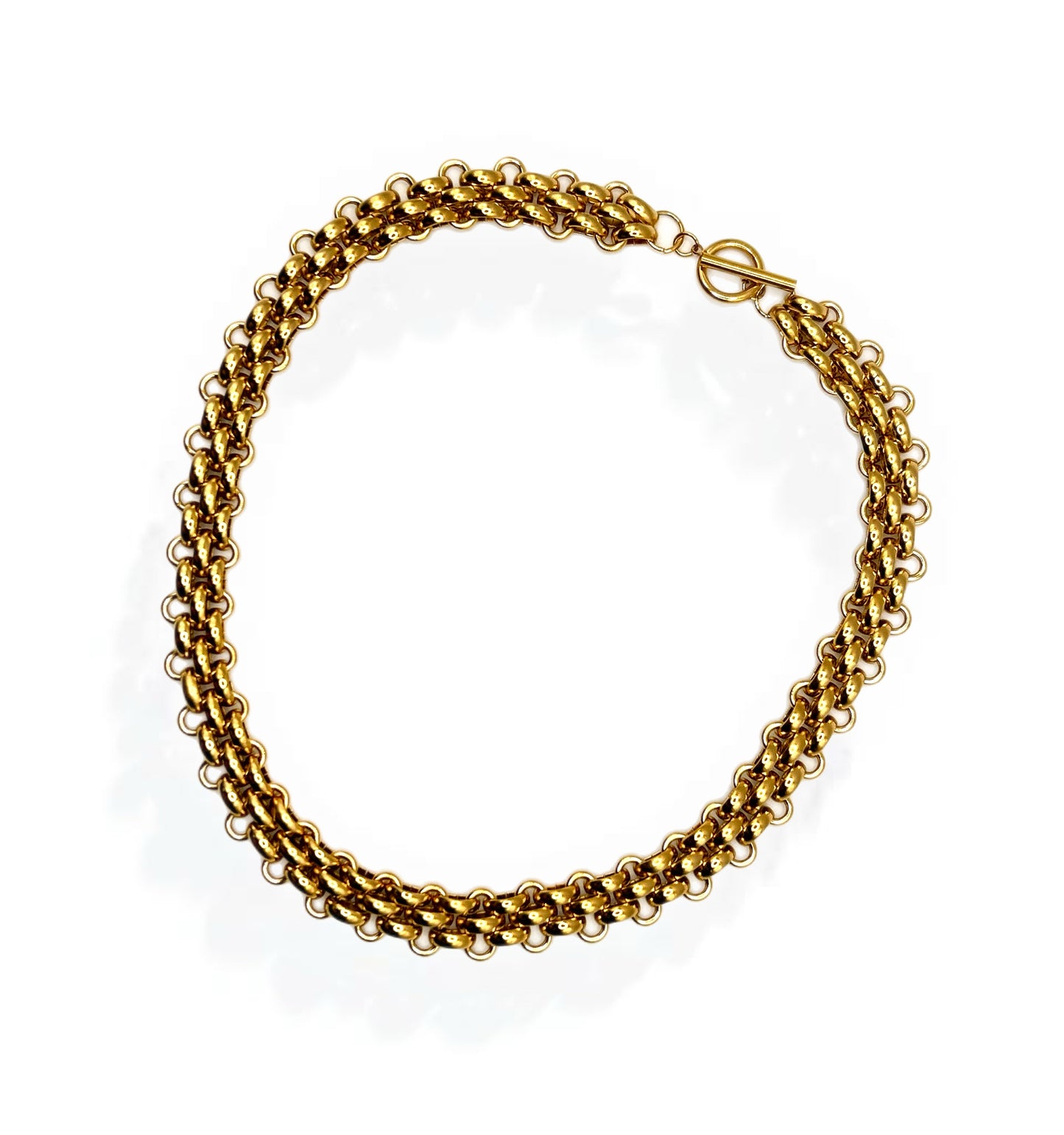 Plaited Statement T-bar Necklace