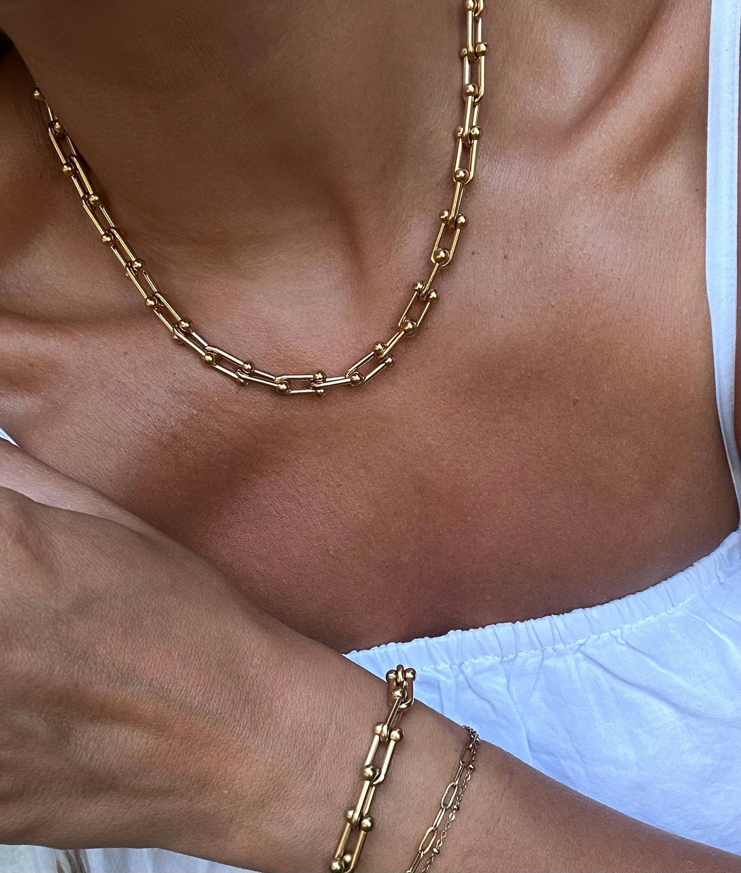 Linked Ball Chain Necklace