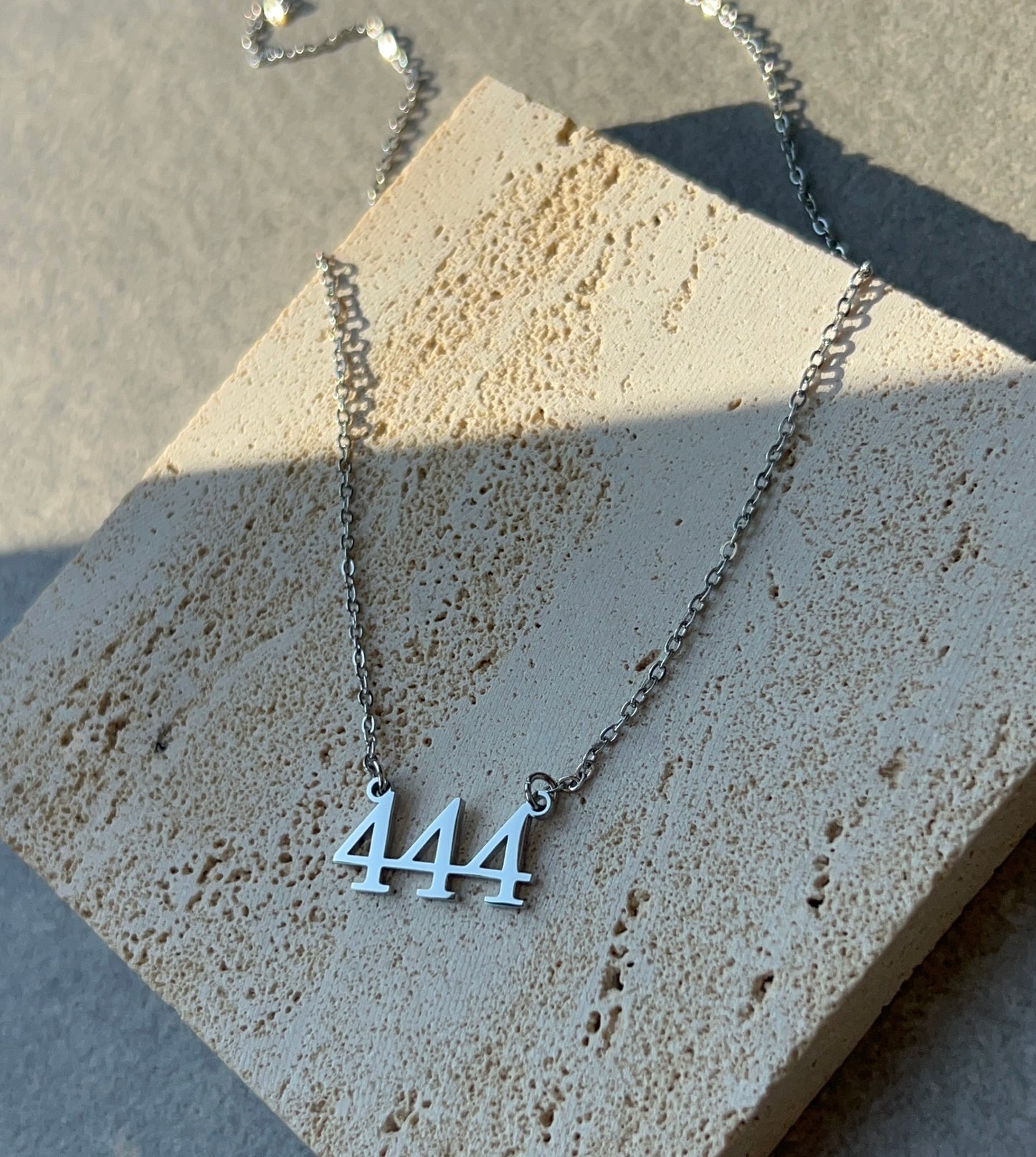 '444' Angel Number Necklace (Silver)