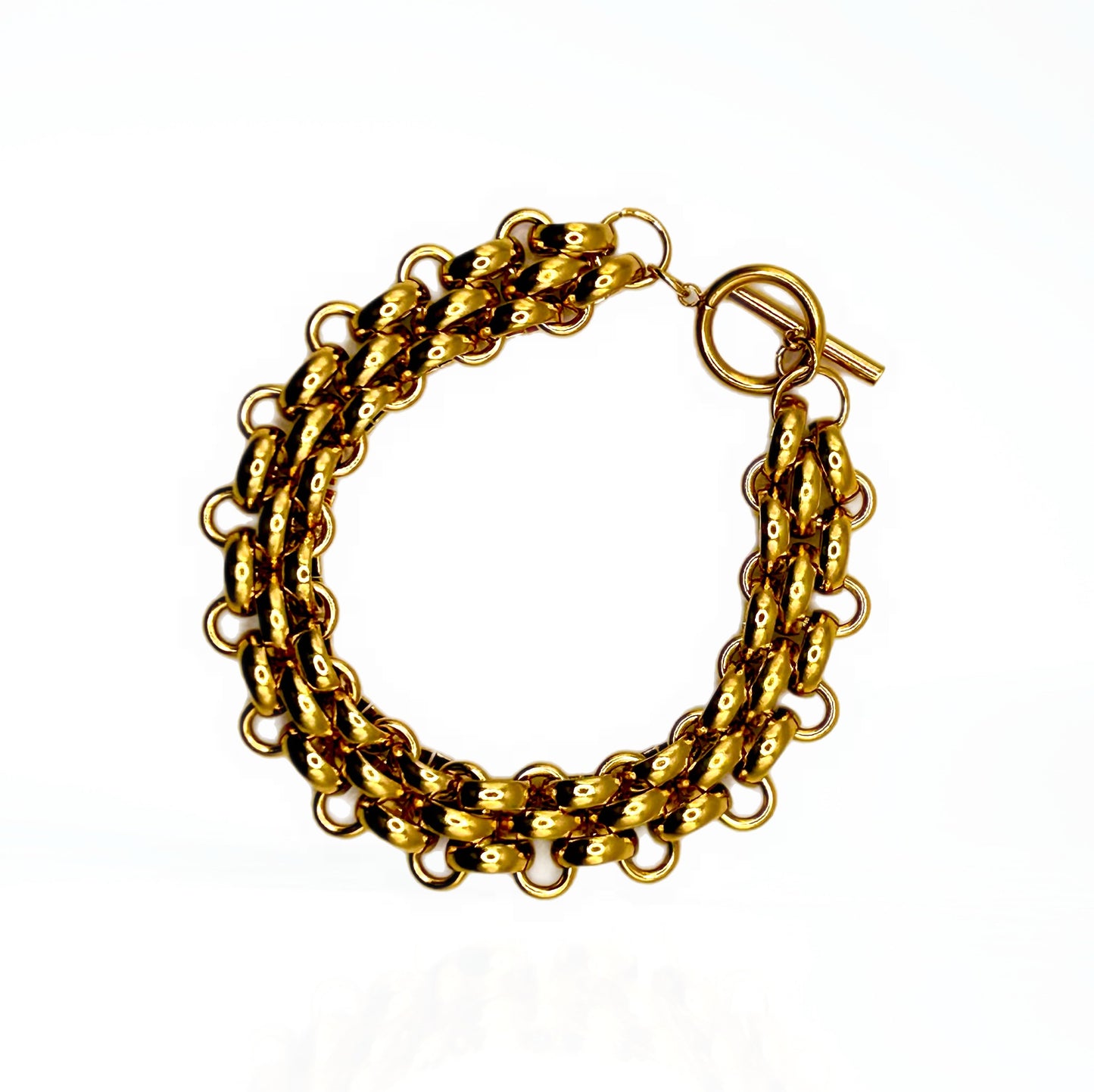 Plaited Statement T-Bar Bracelet