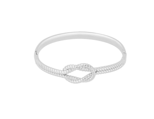 Knotted Bangle (Silver)