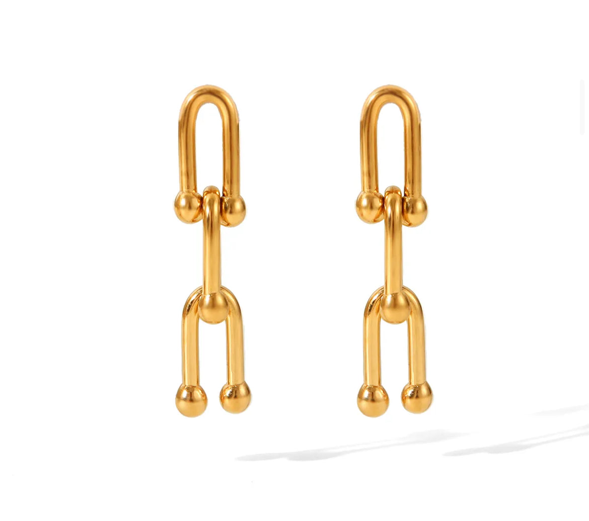 Linked Ball Chain Earrings