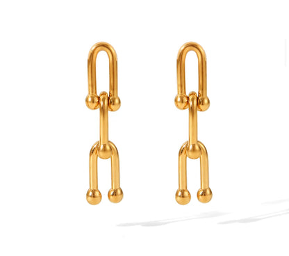 Linked Ball Chain Earrings