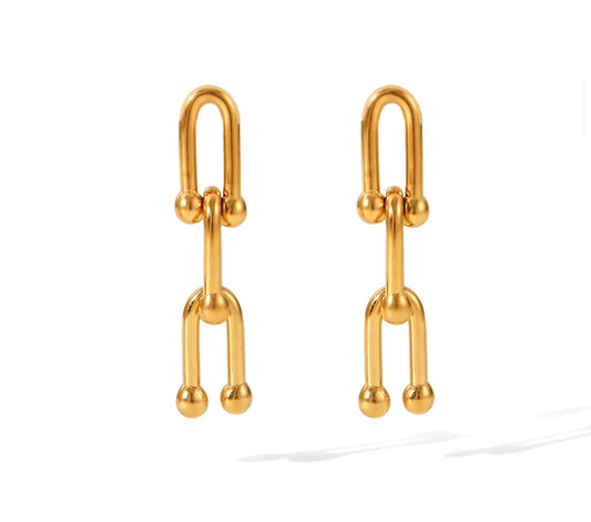 Linked Ball Chain Earrings
