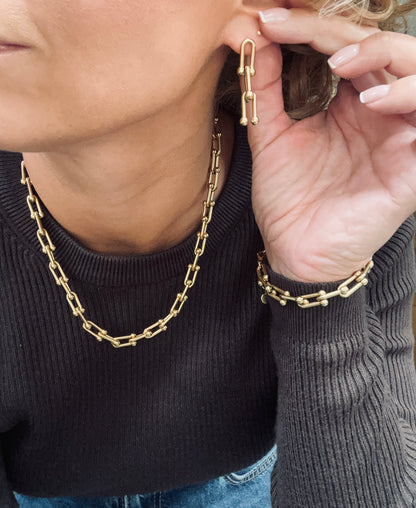 Linked Ball Chain Earrings