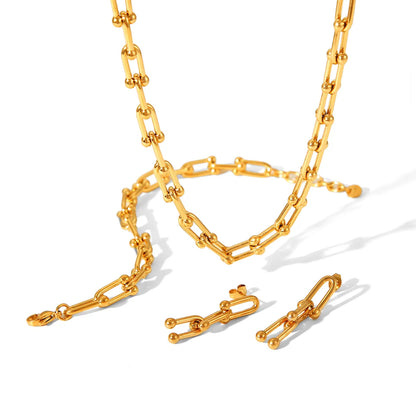 Linked Ball Chain Earrings