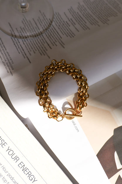 Plaited Statement T-Bar Bracelet