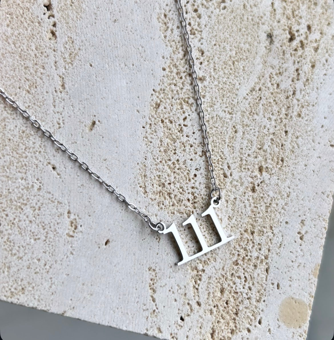 '111' Angel Number Necklace (Silver)