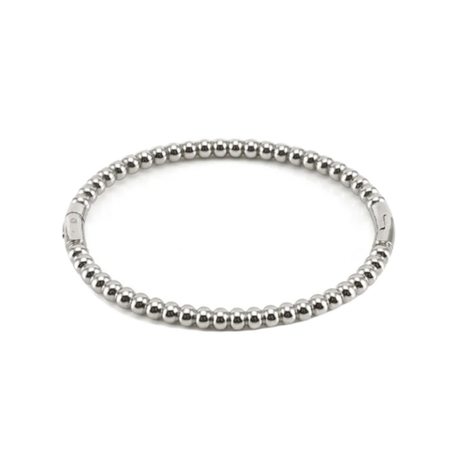 Beaded Bangle (Silver)