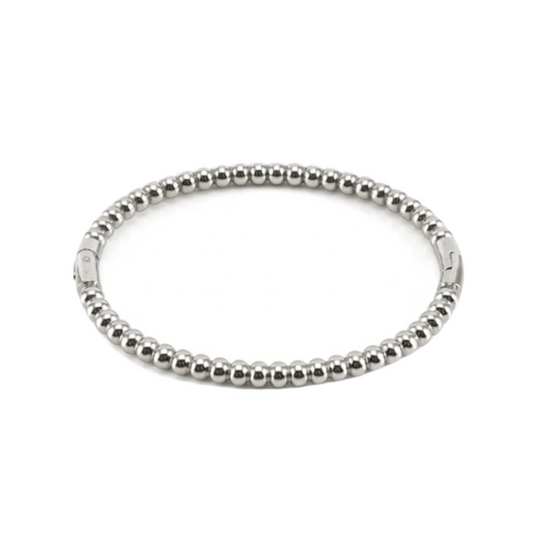 Beaded Bangle (Silver)