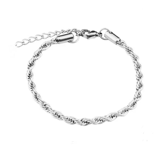 Chord Chain Bracelet (Silver)