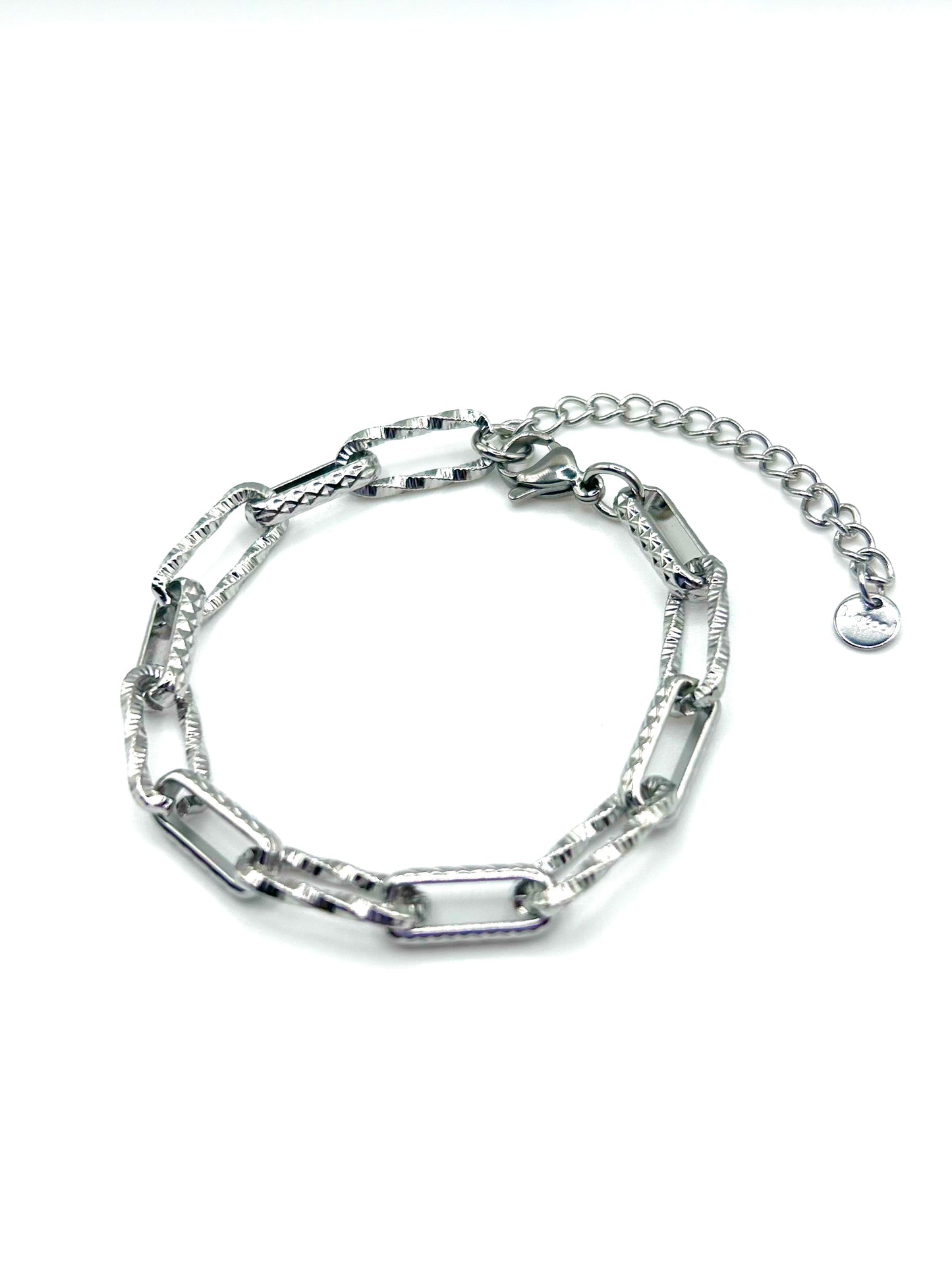 Etched Chain Bracelet (Silver)