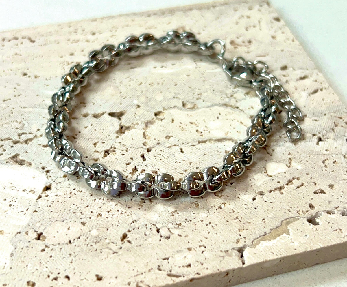 Interlink Chain Bracelet (Silver)