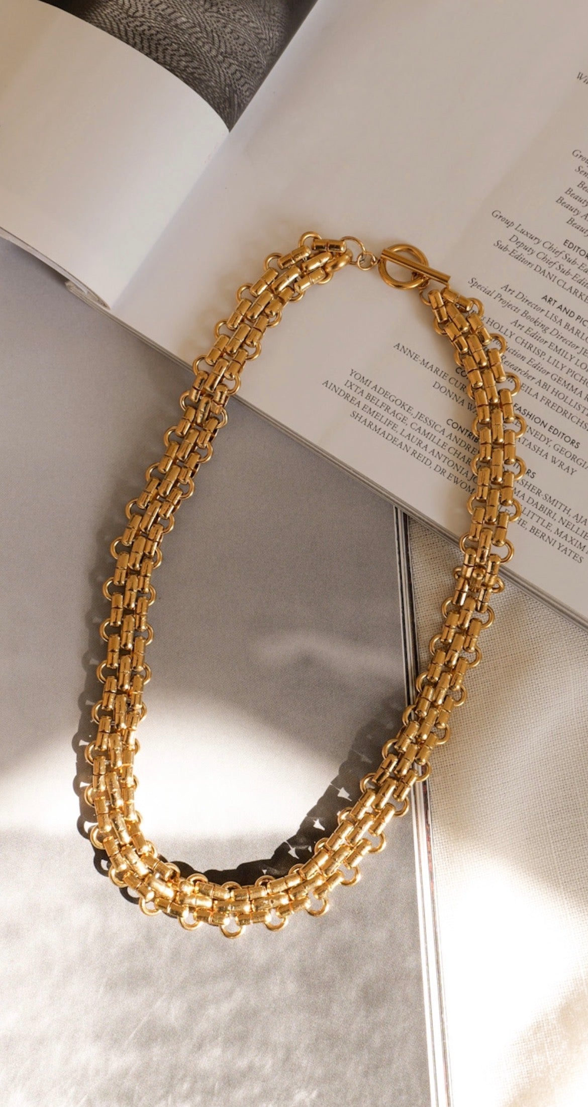 Plaited Statement T-bar Necklace