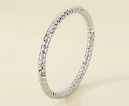Hammered Bangle (Silver)