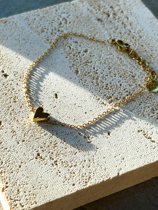 Simple Heart Chain Bracelet