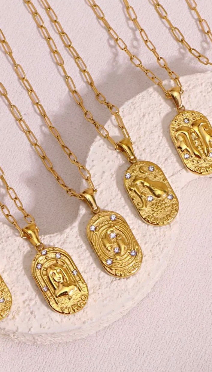 Astrology Paperclip Necklace