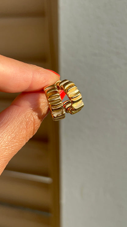 Wave Hoop Earrings