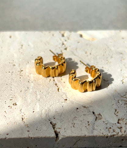Wave Hoop Earrings