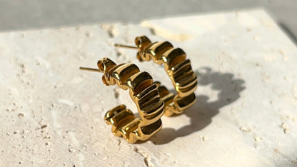 Wave Hoop Earrings